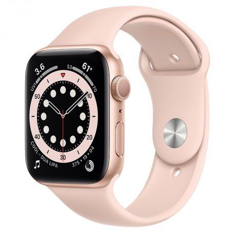 Apple Watch Series 6 44mm (GPS) Gold Aluminum Case with Pink Sand Sport Band (M00E3) 00000029210-001 фото