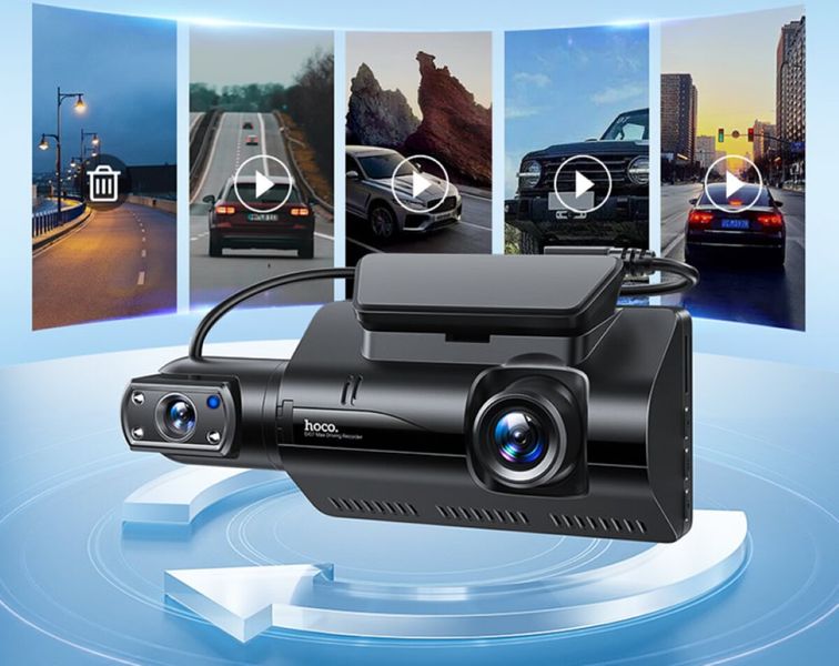 Відеореєстратор HOCO DI07 Max Driving recorder(WIFI version) Black (6931474795885) 53569 фото