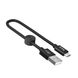 Кабель HOCO X35 USB to Micro 2.4A, 0.25m, nylon, aluminum connectors, Black (6931474707437) 23837 фото 1