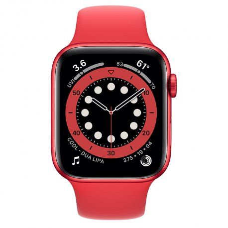 Apple Watch Series 6 44mm (GPS) Red Aluminum Case with (Product)Red Sport Band (M00M3UL/A) 00000029296-001 фото