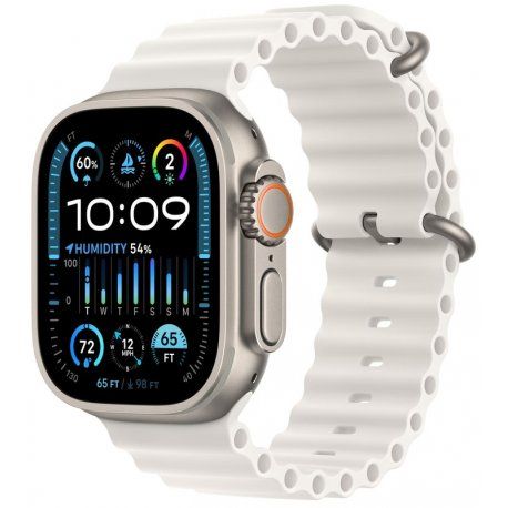 Apple Watch Ultra 2 49mm (GPS+LTE) Titanium Case with White Ocean Band (MREJ3) 00000044048-001 фото