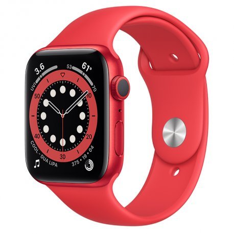 Apple Watch Series 6 44mm (GPS) Red Aluminum Case with (Product)Red Sport Band (M00M3UL/A) 00000029296-001 фото