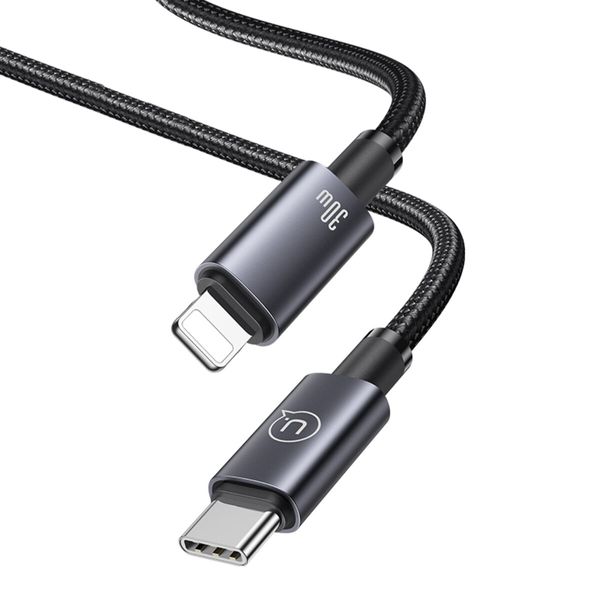 Кабель Usams US-SJ679 Type-C To Lightning 30W Aluminum Alloy Fast Charging & Data Cable -Sufeng Series tarnish 0.25m (SJ679USB01) 52374 фото