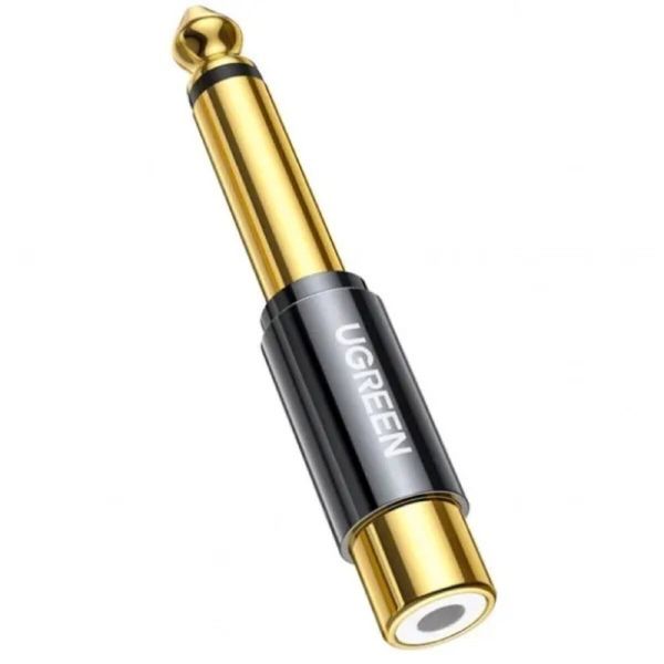 Перехідник UGREEN AV169 6.35mm Male to RCA Female Adapter(UGR-80731) (UGR-80731) 50247 фото