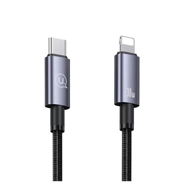 Кабель Usams US-SJ679 Type-C To Lightning 30W Aluminum Alloy Fast Charging & Data Cable -Sufeng Series tarnish 0.25m (SJ679USB01) 52374 фото