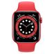 Apple Watch Series 6 44mm (GPS) Red Aluminum Case with (Product)Red Sport Band (M00M3UL/A) 00000029296-001 фото 2