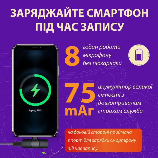 Мікрофон петличний бездротовий мікрофон bluetooth мікрофон петличка 1876497489 фото