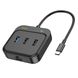 Хаб HOCO HB37 Easy link 6-in-1 Multiport Adapter (HDTV+RJ45+USB3.0+USB2.0*2+PD100W) Black (6931474799029) 48958 фото 4