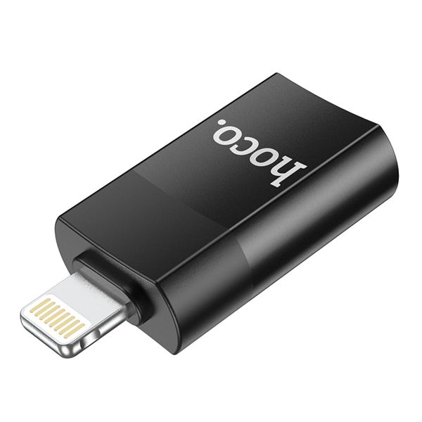 Адаптер HOCO UA17 iP Male to USB female USB2.0 adapter Black (6931474761989) 33081 фото