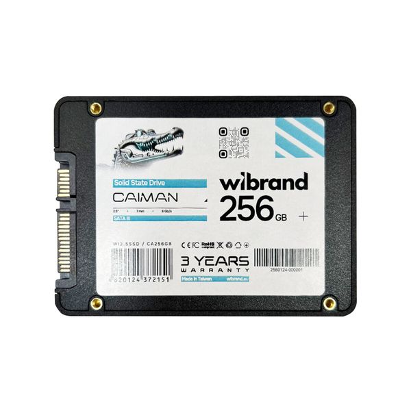 SSD Wibrand Caiman 256GB 2.5" 7mm SATAIII Bulk (WI2.5SSD/CA256GB) 50876 фото