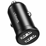 АЗП Usams US-CC114 C20 2.4A Dual USB Mini Car Charger Black (CC114TC01) 14329 фото