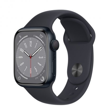 Apple Watch Series 8 41mm (GPS) Midnight Aluminum Case with Midnight Sport Band - Size S/M (MNU73) 00000038947-001 фото