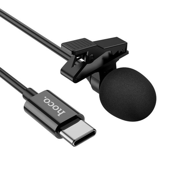 Мікрофон-петличка HOCO L14 Type-C Lavalier microphone Black (6931474761156) 23994 фото