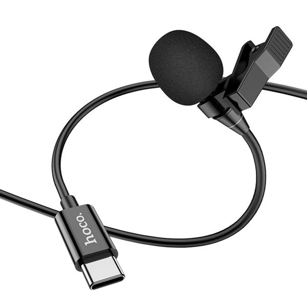 Мікрофон-петличка HOCO L14 Type-C Lavalier microphone Black (6931474761156) 23994 фото