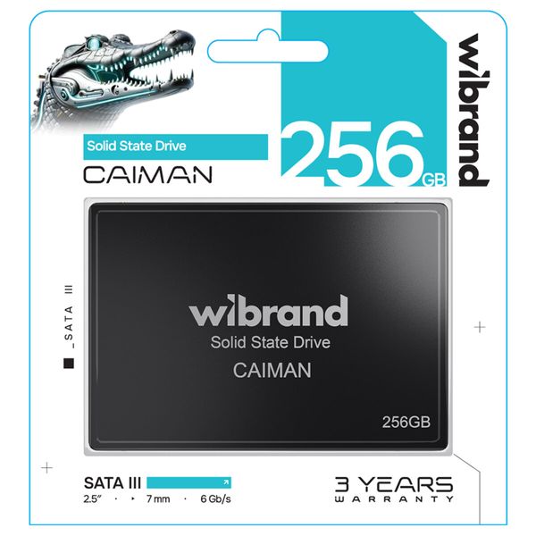 SSD Wibrand Caiman 256GB 2.5" 7mm SATAIII Standard (WI2.5SSD/CA256GBST) 50877 фото