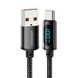 Кабель Essager Enjoy LED Digital Display USB Charging Cable USB A to Type C 100W 1m black (EXCT-XY01-P) (EXCT-XY01-P) 44912 фото 1