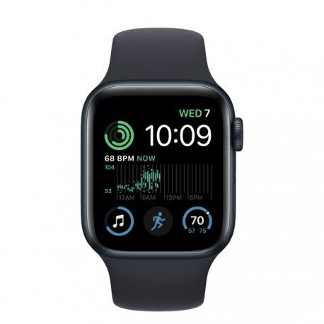 Apple Watch SE 2022 40mm (GPS+LTE) Midnight Aluminum Case з Midnight Sport Band - Size M/L (MNTN3) 00000039668-001 фото