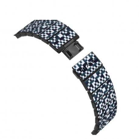 Ремінець Pitaka Dreamland Mosaic Chroma Carbon Band для Apple Watch 49/45/44mm Black/White (AWB2303) 00000044328 фото