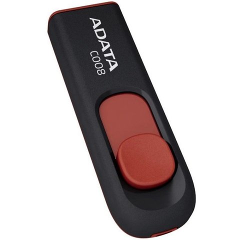 Flash A-DATA USB 2.0 C008 32Gb Black/Red (AC008-32G-RKD) 8827 фото