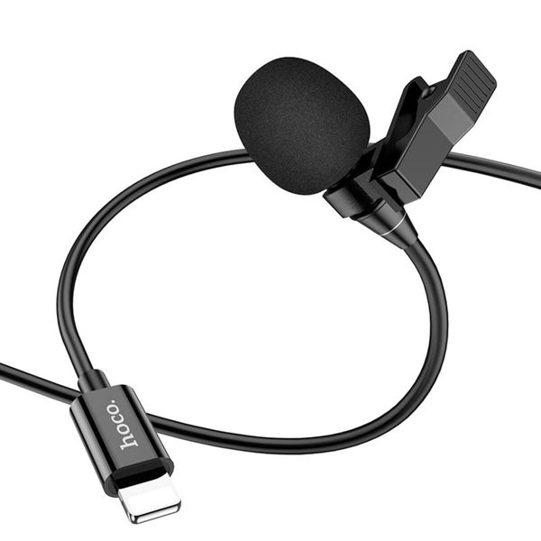 Мікрофон-петличка HOCO L14 iP Lavalier microphone Black (6931474761149) 24006 фото