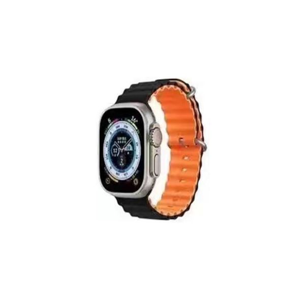 Ремінець для годинника Apple Watch Ocean two-tone 42/44/45/49mm 26.Black-Orange (Ocean42-26.Black-Orange) 45761 фото