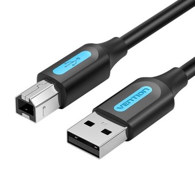 Кабель Vention для принтера USB 2.0 A Male to B Male Cable 1M Black PVC Type (COQBF) (COQBF) 49856 фото
