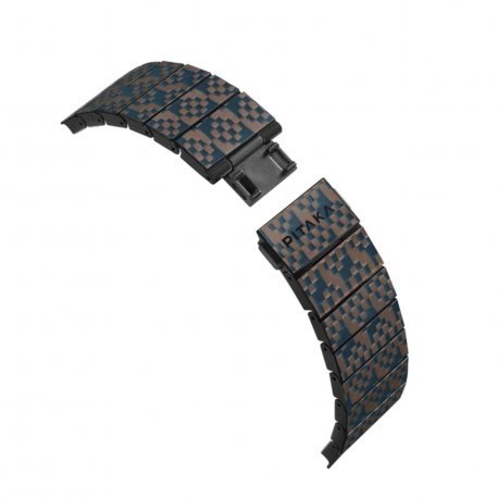 Ремінець Pitaka Dreamland Stairs Chroma Carbon Band для Apple Watch 49/45/44mm Blue/Cooper (AWB2302) 00000044329 фото