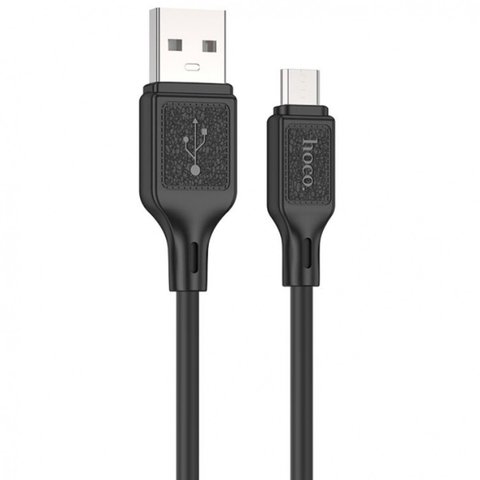 Кабель HOCO X90 Cool silicone charging data cable for Micro Black (6931474788429) 33139 фото