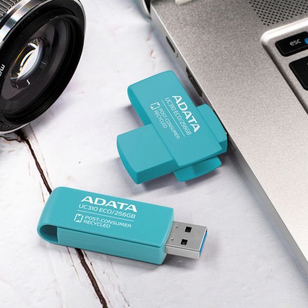 Flash A-DATA USB 3.2 UC310 Eco 256Gb Green (UC310E-256G-RGN) 43562 фото