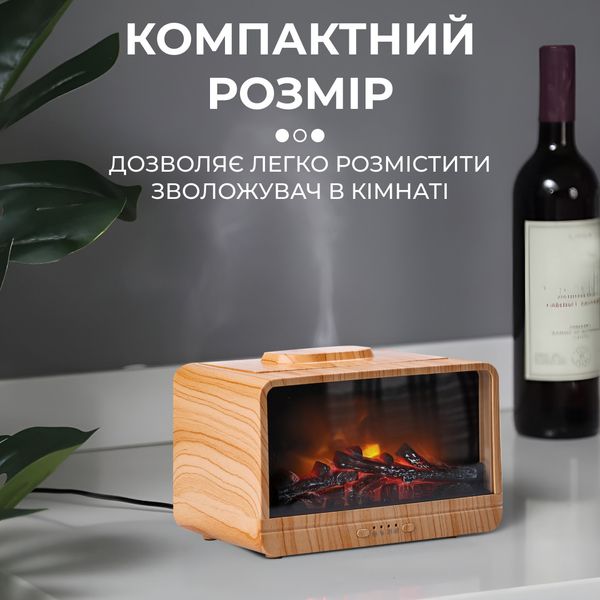 Зволожувач повітря Flame Fireplace Aroma Diffuser Black зволожувач очищувач повітря Коричневий 2071718271 фото