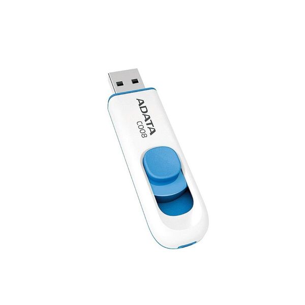 Flash A-DATA USB 2.0 C008 32Gb White/Blue (AC008-32G-RWE) 8828 фото