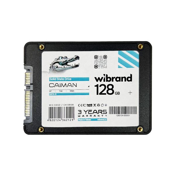 SSD Wibrand Caiman 128GB 2.5" 7mm SATAIII Bulk (WI2.5SSD/CA128GB) 50873 фото