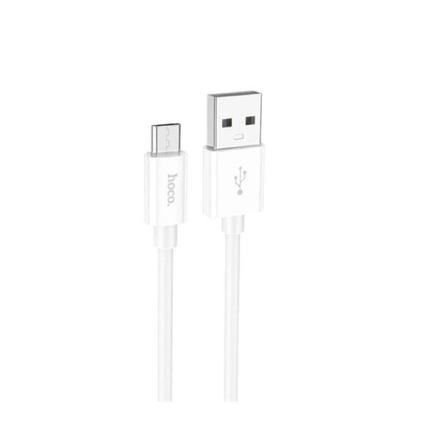 Кабель HOCO X87 Magic silicone charging data cable for Micro White (6931474783226) 41586 фото