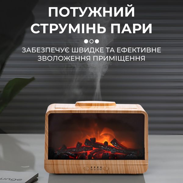 Зволожувач повітря Flame Fireplace Aroma Diffuser Black зволожувач очищувач повітря Коричневий 2071718271 фото