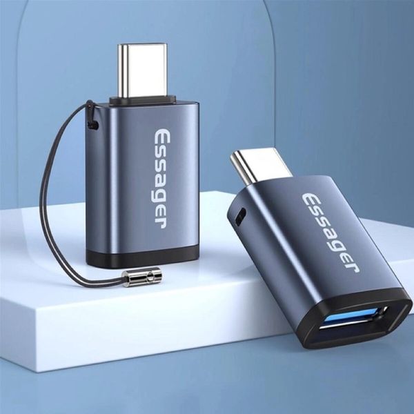 Адаптер Essager Soray OTG (USB Female to Type-C Male) USB3.0 Adaptor grey (EZJAC-SRA0G) (EZJAC-SRA0G) 44948 фото