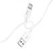 Кабель HOCO X87 Magic silicone charging data cable for Micro White (6931474783226) 41586 фото 2