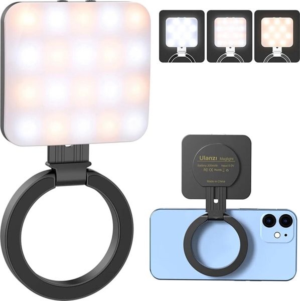 Відеосвітло Ulanzi Vijim Smartphone Magsafe Selfie Flip Light -Black (UV-3021 LT010) (UV-3021) 45660 фото