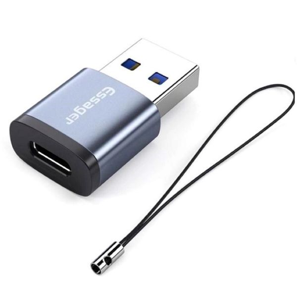 Адаптер Essager Soray OTG (Type-C Female to USB -AMale) USB3.0 Adaptor grey (EZJCA-SRB0G) (EZJCA-SRB0G) 44949 фото