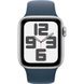 Apple Watch SE 2023 40mm (GPS) Silver Aluminum Case with Storm Blue Sport Band - M/L (MRE23QP/A) 00000044139-001 фото 2