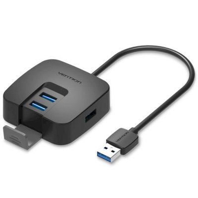 Хаб Vention 4 Ports USB 3.0 HUB 0.15M Black (CHBBB) (CHBBB) 42768 фото