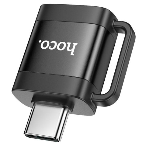 Адаптер HOCO UA31C Type-C male to USB female OTG adapter Black (6942007628129) 53867 фото