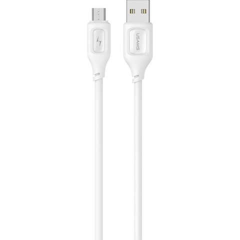 Кабель Usams US-SJ620 Micro Charging & Data Cable -- Moe Series 1m White (SJ620USB02) 46314 фото