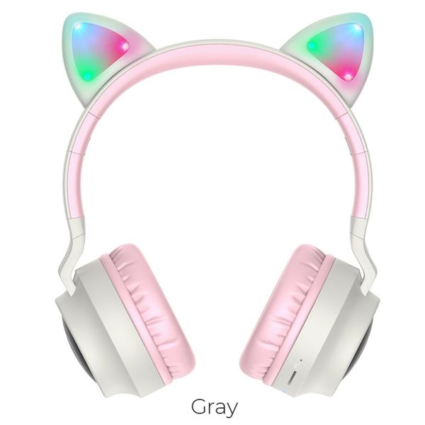 Наушники HOCO W27 Cat ear wireless headphones Grey (6931474718457) 24017 фото