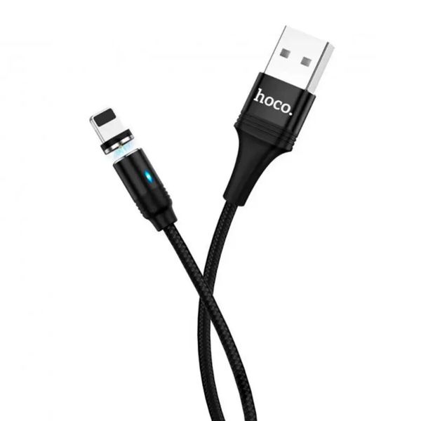 Кабель HOCO U76 Fresh magnetic charging cable for iP Black (6931474716705) 11301 фото