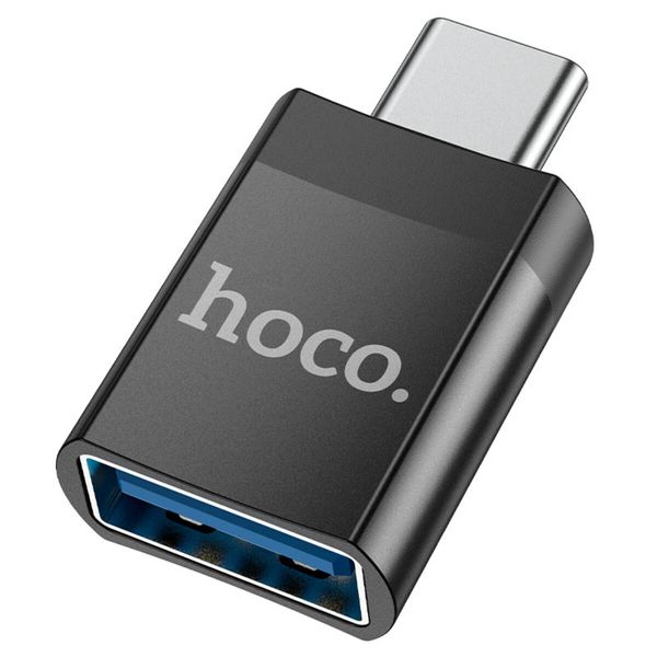 Адаптер HOCO UA17 Type-C male to USB female USB3.0 adapter Black (6931474762016) 33082 фото