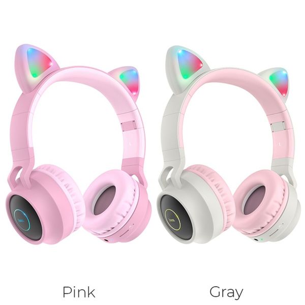 Наушники HOCO W27 Cat ear wireless headphones Grey (6931474718457) 24017 фото