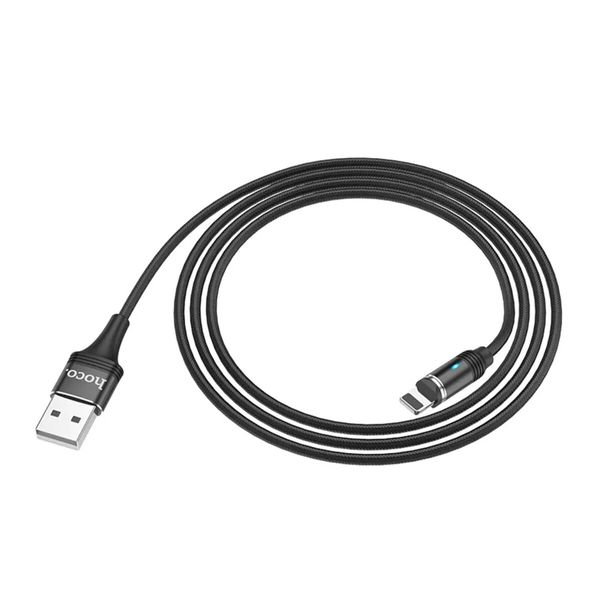 Кабель HOCO U76 Fresh magnetic charging cable for iP Black (6931474716705) 11301 фото