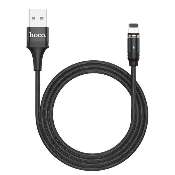 Кабель HOCO U76 Fresh magnetic charging cable for iP Black (6931474716705) 11301 фото