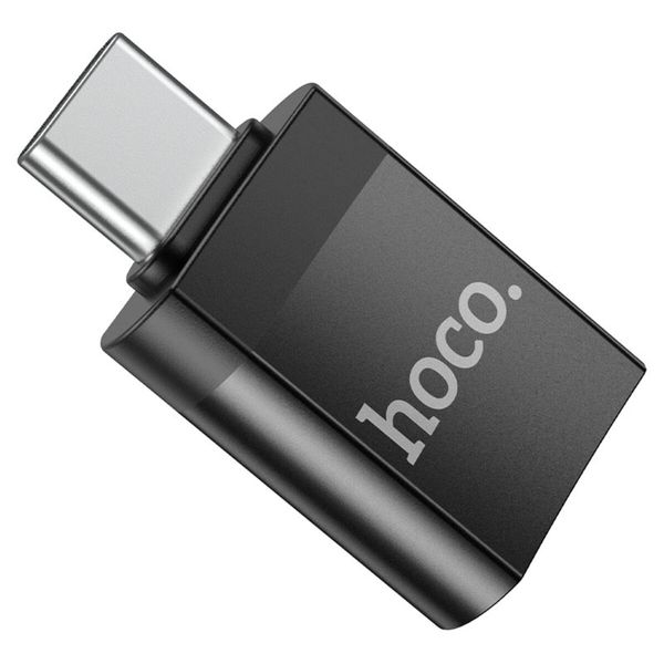 Адаптер HOCO UA17 Type-C male to USB female USB3.0 adapter Black (6931474762016) 33082 фото