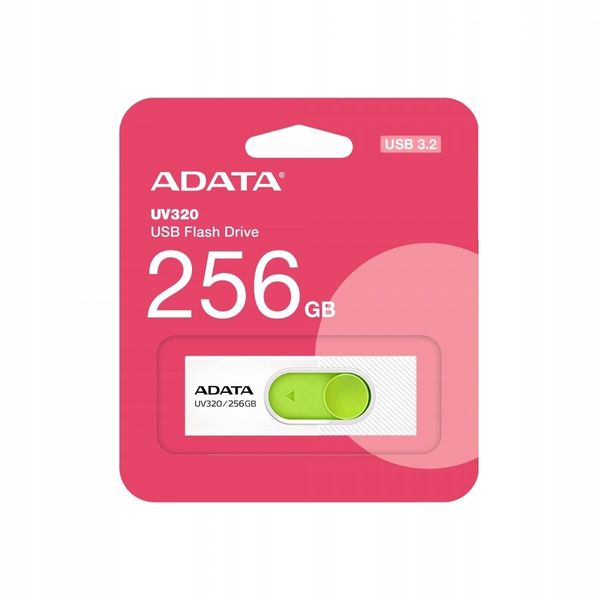 Flash A-DATA USB 3.0 AUV 320 256Gb White/Green (AUV320-256G-RWHGN) 52200 фото